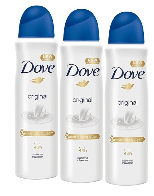 Dove Original Aerosol Antiperspirant Deodorant Pack of 3