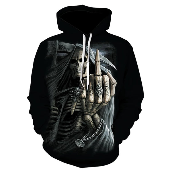 Grim Reaper Skull 3D Hoodie