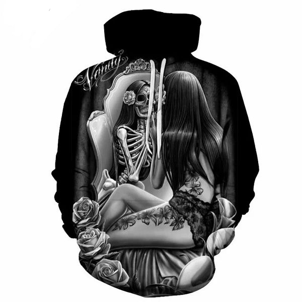 Skull Bride 3D Hoodie