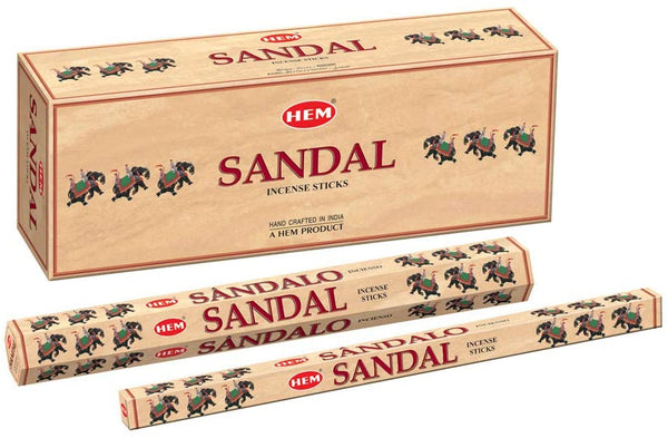 HEM Sandal Incense Sticks - Pack of 6 - 120 Count - 301g