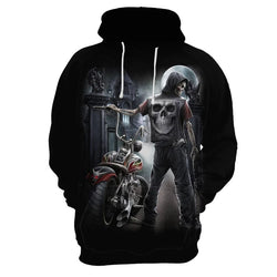 Skull Biker 3D Hoodie