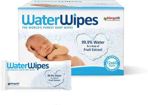 WaterWipes Super Value Box - Pack of 12, Total 720 Wipes