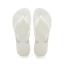 Havaianas Women's Slim Flip Flop Sandal, White, 7-8