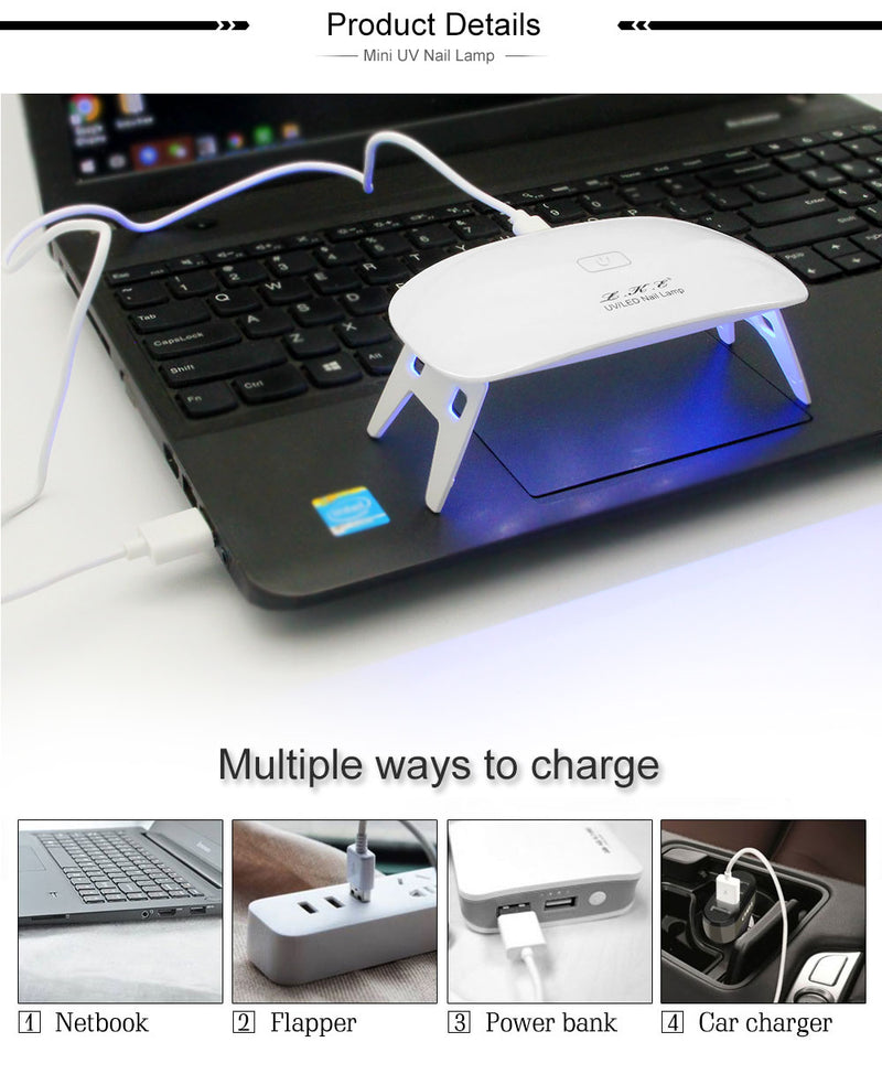 LKE 12W LED UV Nail Curing Lamp