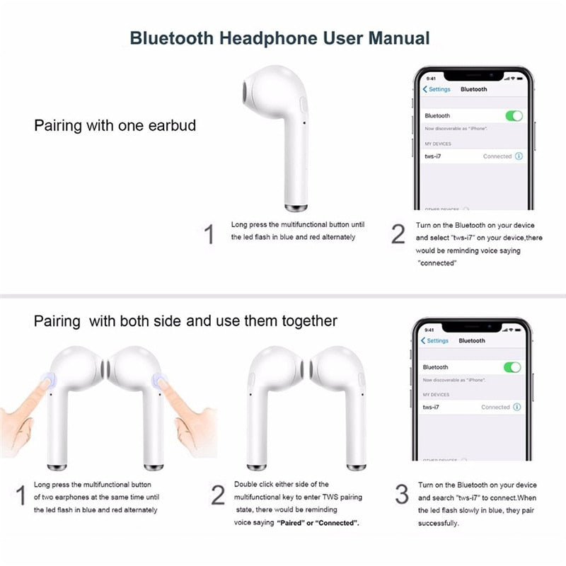 Wireless Bluetooth Earbuds With Charging Box