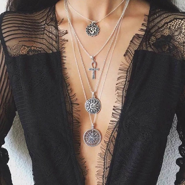 Vintage Boho Layered Necklace