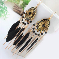 Bohemian Boho Ethnic Feather Style Earrings